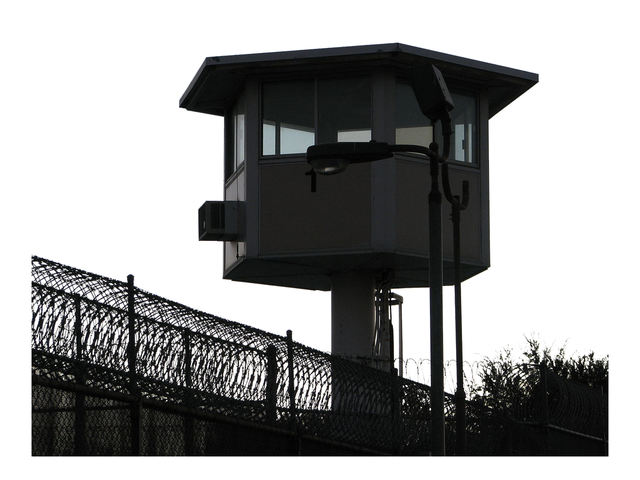 A prison guard tower